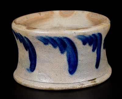 Cobalt-Decorated Stoneware Spittoon, Stamped 