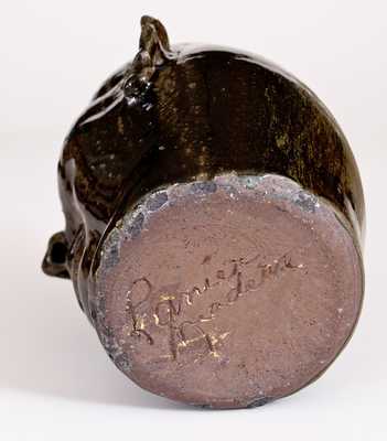 Alkaline-Glazed Stoneware Face Jug, Signed "Lanier Meaders", Cleveland, GA origin, circa 1980