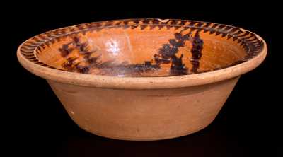 Manganese-Decorated Redware Bowl, Pennsylvania origin, circa 1840-1875