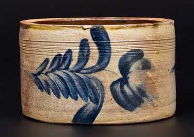 Stoneware Butter Crock w/ Cobalt Floral Decoration, attrib. Richard C. Remmey, Philadelphia, PA