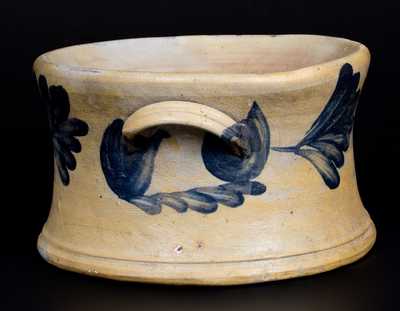 Large-Sized Handled Spittoon with Cobalt Foliate Decoration, attrib. Richard C. Remmey, Philadelphia, PA