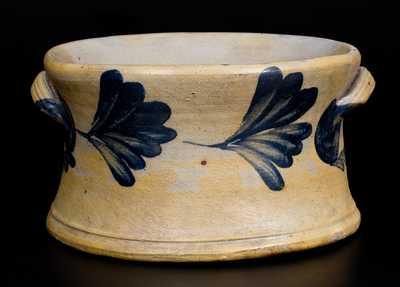 Large-Sized Handled Spittoon with Cobalt Foliate Decoration, attrib. Richard C. Remmey, Philadelphia, PA