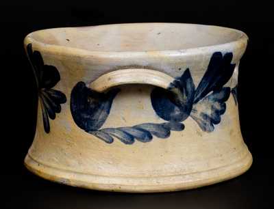 Large-Sized Handled Spittoon with Cobalt Foliate Decoration, attrib. Richard C. Remmey, Philadelphia, PA