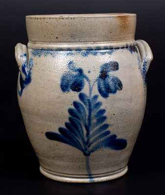 One-Gallon Remmey, Philadelphia Stoneware Jar w/ Floral Design