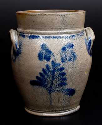 One-Gallon Remmey, Philadelphia Stoneware Jar w/ Floral Design