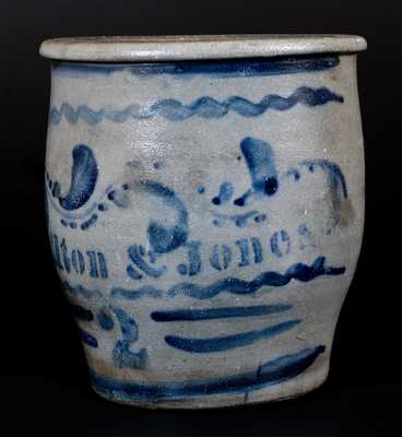 Hamilton & Jones, Greensboro, PA Stoneware Jar, circa 1870