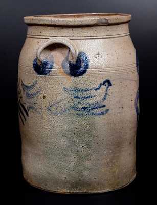 Very Unusual Stoneware Jar with Bird Decoration attrib. G. & A. Black, Somerfield, PA