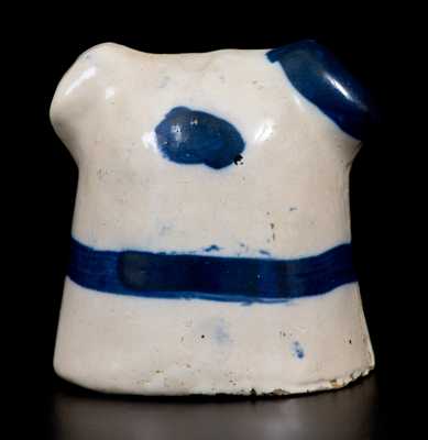 Unusual Hand-Modeled Stoneware Dog s Head, Ohio, circa 1890