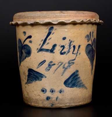 Very Rare Presentation Stoneware Flowerpot, Inscribed 