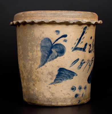 Very Rare Presentation Stoneware Flowerpot, Inscribed 