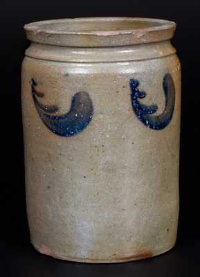 Rare Small-Sized Stamped "G. & A. Black" Stoneware Jar, Somerfield, Somerset County, PA
