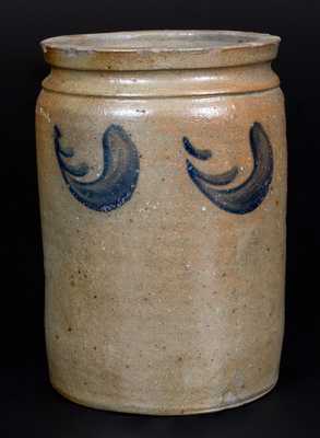 Rare Small-Sized Stamped "G. & A. Black" Stoneware Jar, Somerfield, Somerset County, PA