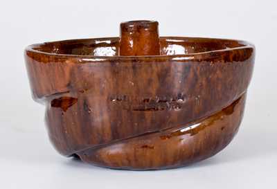 Glazed "JOHN W. BELL / Waynesboro, Pa. Redware Turk's Head Mold