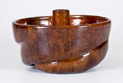 Glazed "JOHN W. BELL / Waynesboro, Pa. Redware Turk's Head Mold