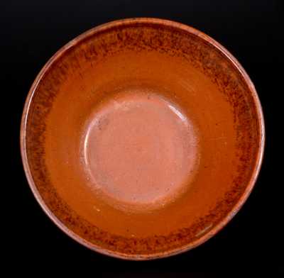 Large-Sized Redware Bowl, Stamped 