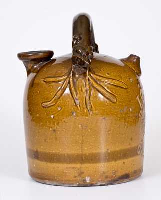 Rare A.H. Rhodenbaugh, Middlebury, OH Harvest Jug for "I.C. Ball. / N.Y.P. & O.R.R. / Galion. Ohio"