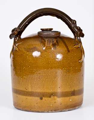 Rare A.H. Rhodenbaugh, Middlebury, OH Harvest Jug for "I.C. Ball. / N.Y.P. & O.R.R. / Galion. Ohio"