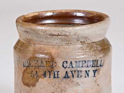 Lot of Two: Small Stoneware Jars with NEW YORK Advertising