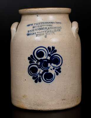 Unusual Stoneware Jar w/ NEW YORK Advertising for DYE STUFFS, DYE WOODS, ACIDS & C.