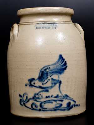 Fine Two-Gallon HAXSTUN OTTMAN & CO. / FORT EDWARD N.Y. Stoneware Chicken Crock