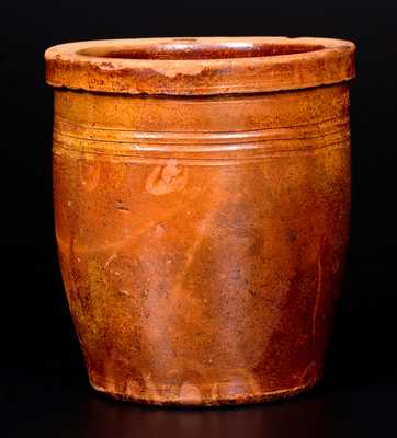 Scarce ISAAC GOOD, Rockingham County, Virginia Redware Jar