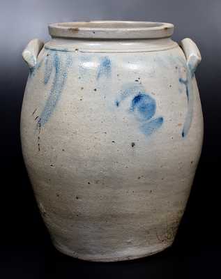 3 Gal. Ovoid Stoneware Jar with Hanging Tulip Decoration