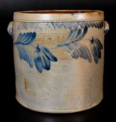 4 Gal. Stoneware Crock with Floral Decoration, Philadelphia, circa 1870