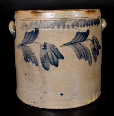 4 Gal. Stoneware Crock with Floral Decoration, Philadelphia, circa 1870