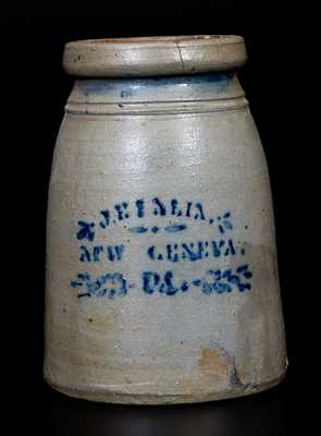 Stoneware Wax Sealer with Fine Stencil J.E. ENEIX / NEW GENEVA, PA