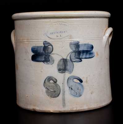 Rare BROWN BROTHERS, / HUNTINGTON, / L.I. Stoneware Crock w/ Initials 