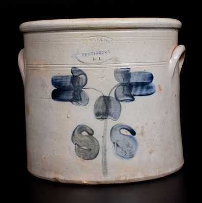 Rare BROWN BROTHERS, / HUNTINGTON, / L.I. Stoneware Crock w/ Initials