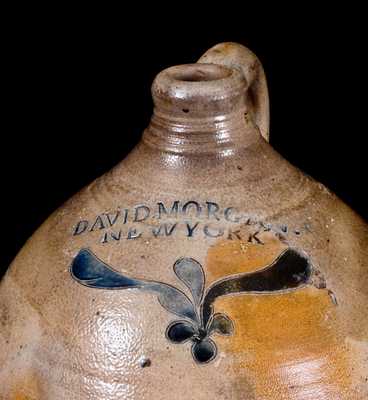 Extremely Rare and Important DAVID MORGAN / NEW YORK Stoneware Jug