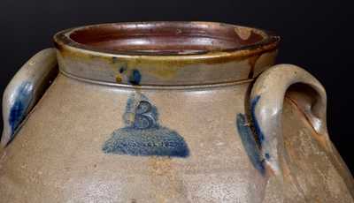 Ovoid Stoneware Jar Marked J. BENNAGE 1837 (Portage County, Ohio)
