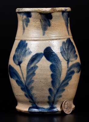 Fine One-Quart Stoneware Pitcher with Tulip Decoration, Richard Remmey, Philadelphia, circa 1875