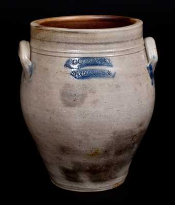 2 Gal. GOODWIN & WEBSTER / HARTFORD, CT Stoneware Jar