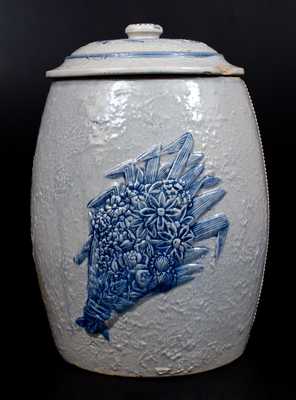 Robinson Clay Products Co., Akron, Ohio Molded Well Scene Lidded Water Cooler