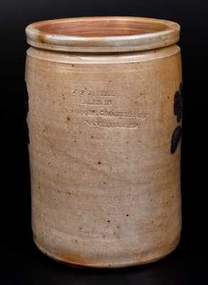 Rare NANTICOKE, MD Eastern Shore Stoneware Advertising Jar, Baltimore, circa 1870