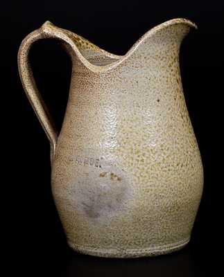 Very Unusual Stoneware Pitcher Marked E. A. POE, Fayetteville, NC circa 1880