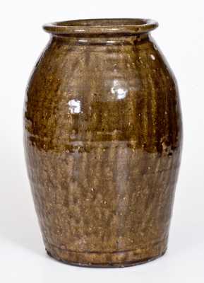 Alkaline-Glazed Stoneware Jar, NC origin