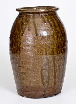 Alkaline-Glazed Stoneware Jar, NC origin