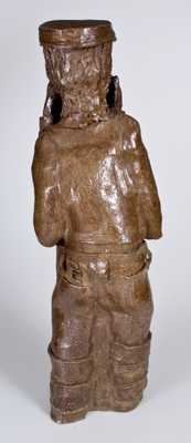 Very Unusual Large-Sized Hand-Modeled Sewertile Figure of a Man Inscribed "Bryon / 74"