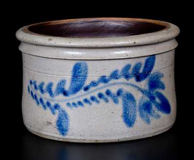 Att. D. P. Shenfelder, Reading, PA Stoneware Butter Crock w/ Floral Decoration 