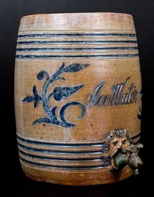 Stoneware Ice Water Cooler w/ Incised Decoration att. Wingender Pottery, Haddonfield, NJ, late 19th century