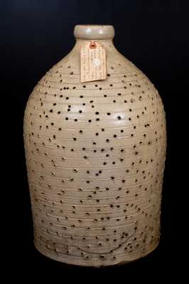 Very Rare Stoneware Leach Jug Inscribed "George McNeal" (Fort Edward, NY Stoneware Potter)