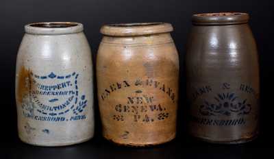 Lot of Three: Western PA Canning Jars by T. F. REPPERT, WILLIAMS & REPPERT, ENEIX & EVANS