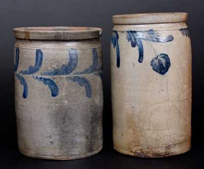 Lot of Two: Stoneware Jars incl. Strasburg, VA and Baltimore, MD Examples