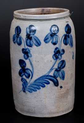 2 Gal. Stoneware Jar with Profuse Cobalt Decoration, Baltimore, circa 1840