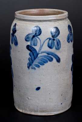 2 Gal. Stoneware Jar with Profuse Cobalt Decoration, Baltimore, circa 1840