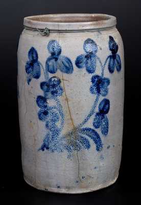 2 Gal. Stoneware Jar with Profuse Cobalt Decoration, Baltimore, circa 1840