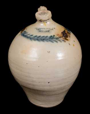 1 Gal. I. SEYMOUR / TROY Ovoid Stoneware Jug with Brushed Cobalt Decoration